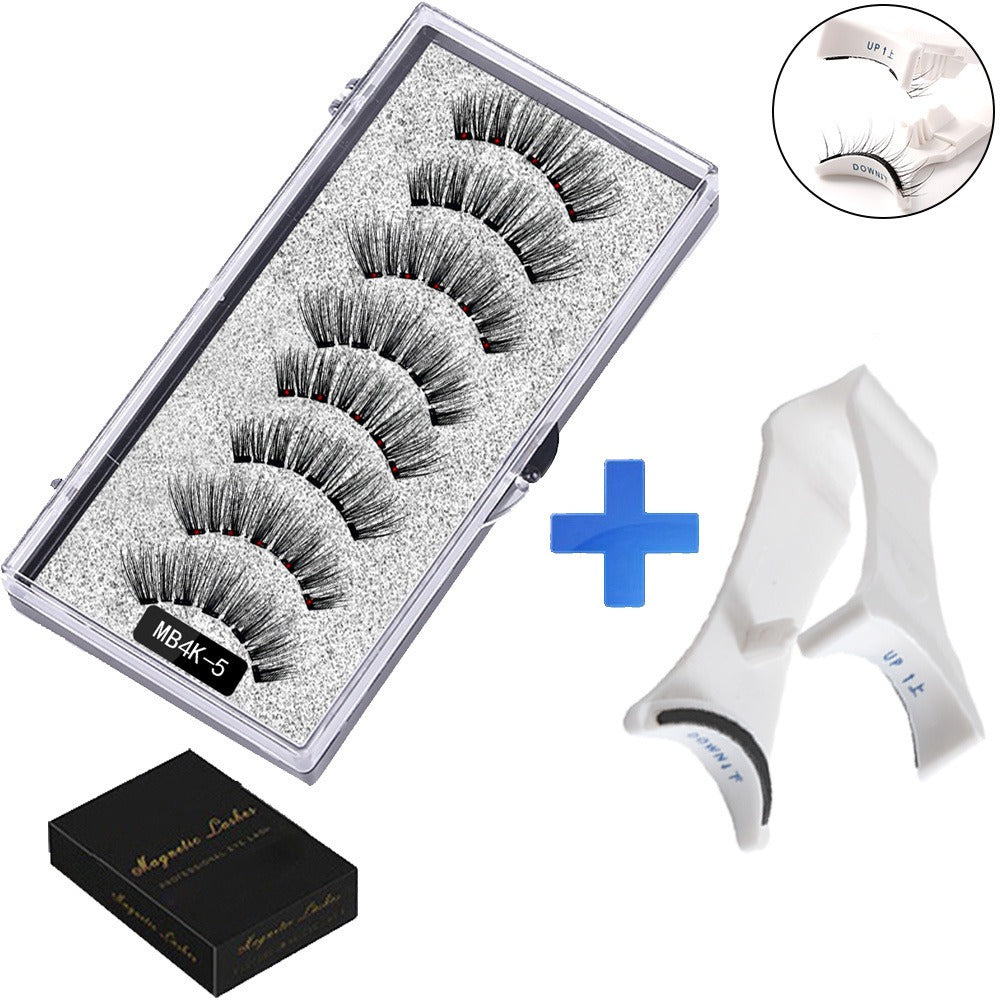 Five magnetic adhesive free magnetic eyelash clamp set for European and American thick magnetic eyelashes