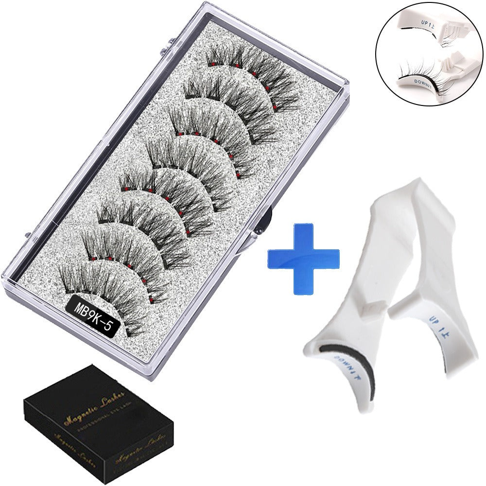 Five magnetic adhesive free magnetic eyelash clamp set for European and American thick magnetic eyelashes