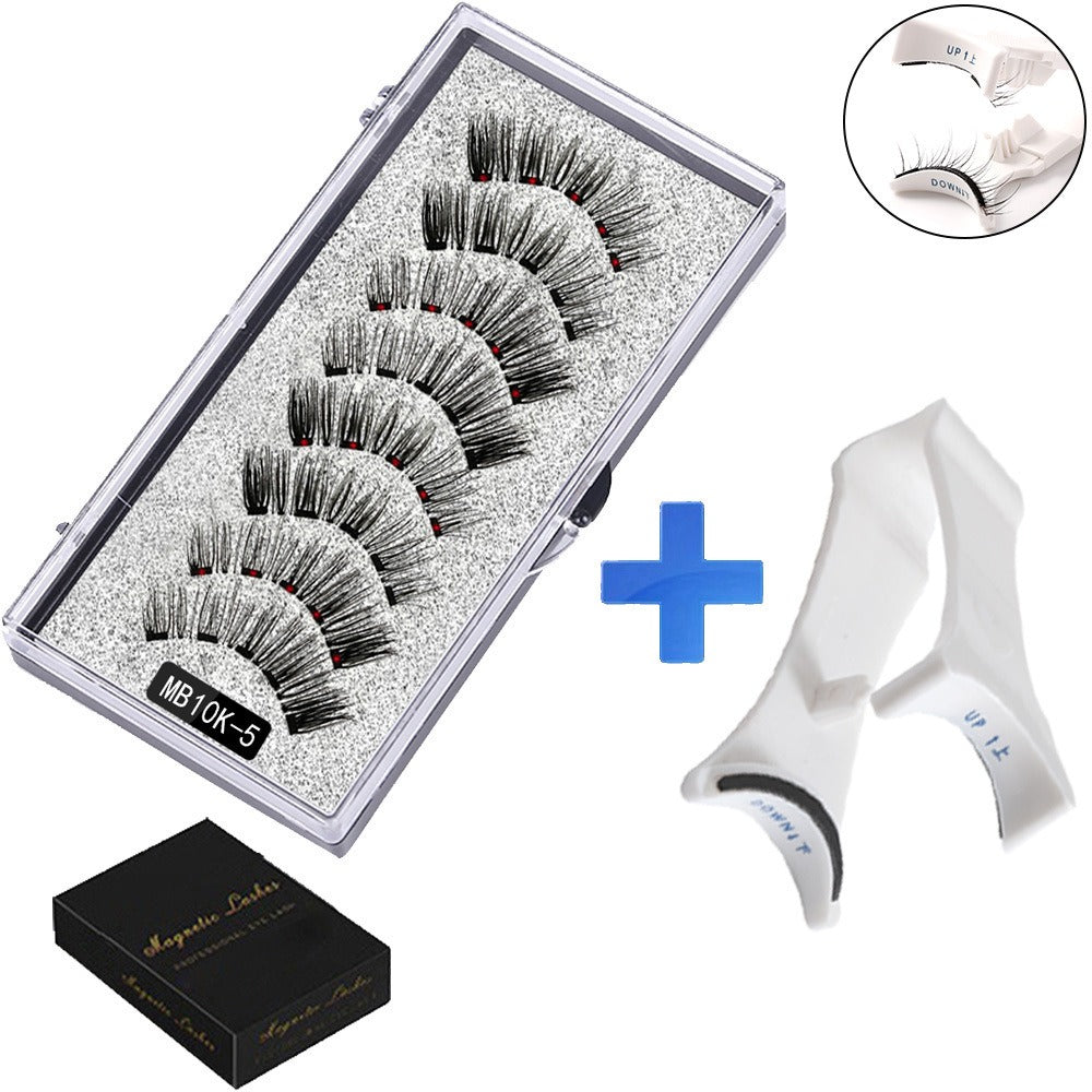 Five magnetic adhesive free magnetic eyelash clamp set for European and American thick magnetic eyelashes